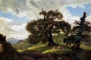 Carl Gustav Carus Oaks at the Sea Shore oil painting on canvas